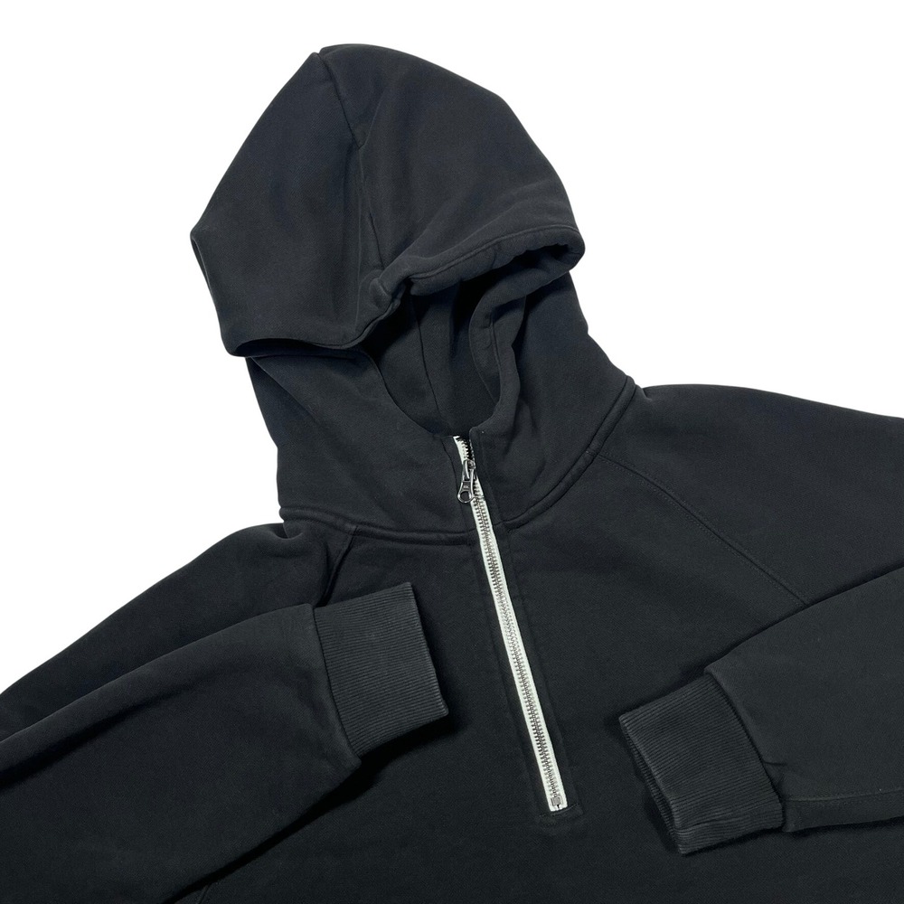 Vuori Restore Half Zip Hoodie Black Organic Cotton Fleece VW288 Womens Medium - Picture 3 of 12